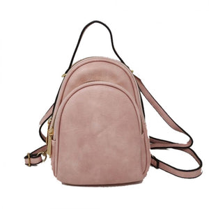 Double zipper mini backpack - pink