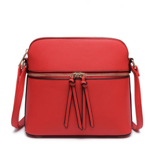 Zipper crossbody bag - red