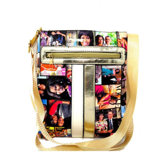 Michelle Obama mazaine crossbody bag - gold