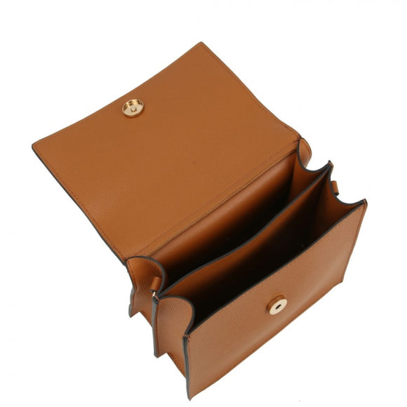 Ring & tassel crossbody bag - light brown