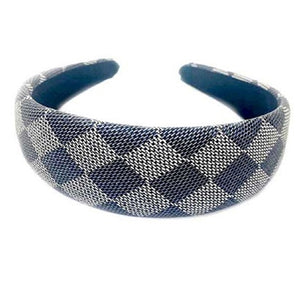 Fashion monogram headband - grey
