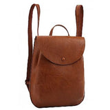 Leather convertible backpack - brown