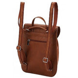 Leather convertible backpack - brown