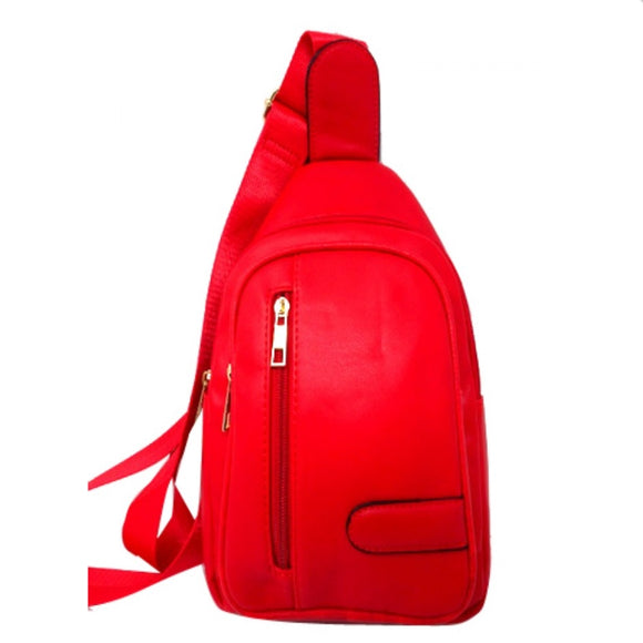Crosshatch bag - red