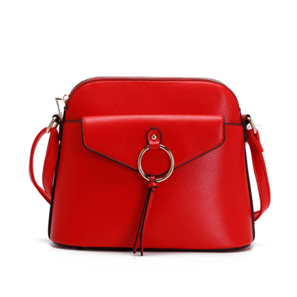 Front pocket crossbody bag - red
