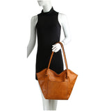 Heart shape tote with wallet - coffee
