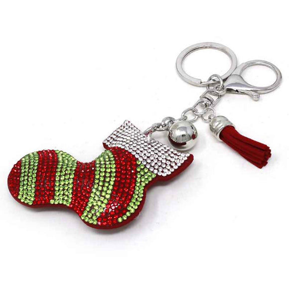 [12pcs] Christmas stocking key chain - red/green ($2/pc)
