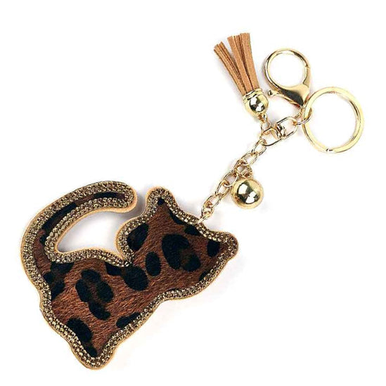 [12pcs] Cat with leopard pattern fur key chain ($2/pc)