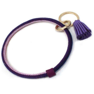 [12pcs] Rope type keychain with tassel - purple ($2/pc)