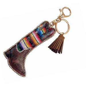 [12pcs] Western boots keychain - brown ($3.75/pc)