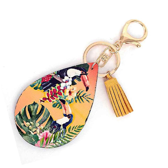 [12pcs] Toucan print keychain ($3/pc)
