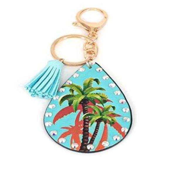 [12pcs] Palm tree print keychain ($3/pc)