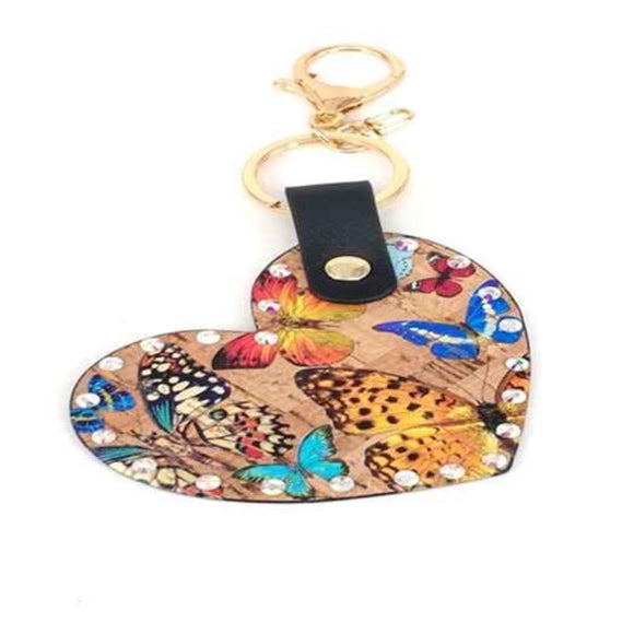 [12pcs] Heart & butterfly keychain ($3.5/pc)