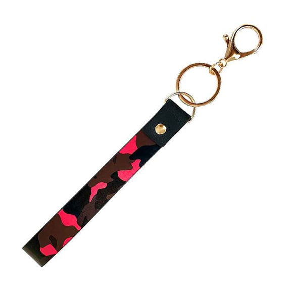 [12pcs] Camo strap keychain - fuchsia ($2.5/pc)