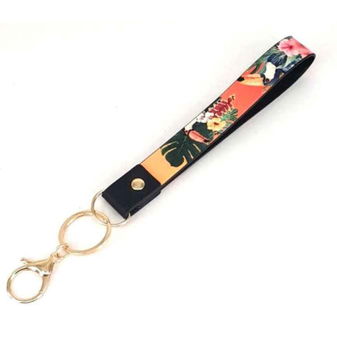 [12pcs] Toucan & flower print keychain strap ($3/pc)