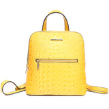 "I ♡ fashion" crocodile embossed backpack - yellow