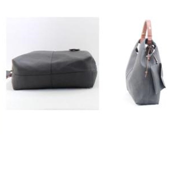 Zipper detail hobo bag - dark grey