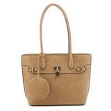 3-in-1 tote and chain crossbody bag set - tan