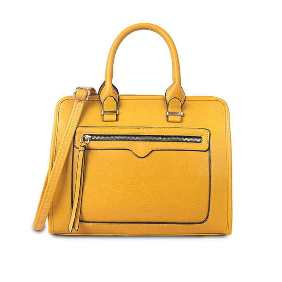Front utility pocket tote - yellow