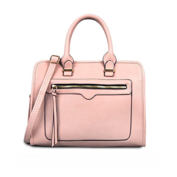 Front utility pocket tote - pink