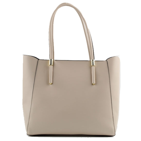 2-in-1 tote and crossbody bag - beige