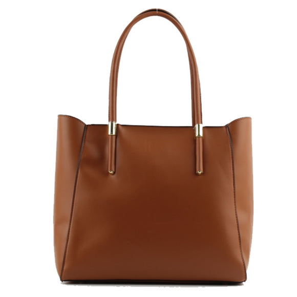 2-in-1 tote and crossbody bag - brown