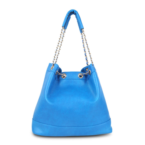 Chain bucket bag - blue