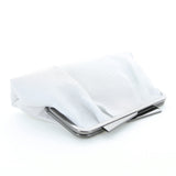 Bow Top Glitter Metallic Clutch/Evening Bag - silver