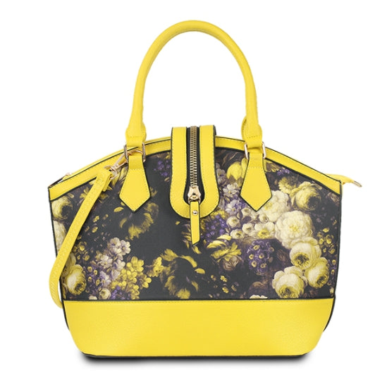 Floral print tote - yellow