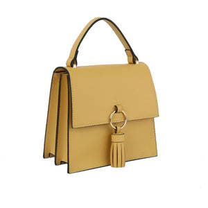 Ring & tassel crossbody bag - yellow