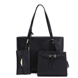 3-in-1 Knot detail tote and crossbody bag - black