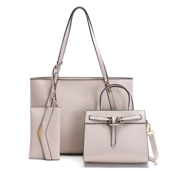 3-in-1 Knot detail tote and crossbody bag - grey