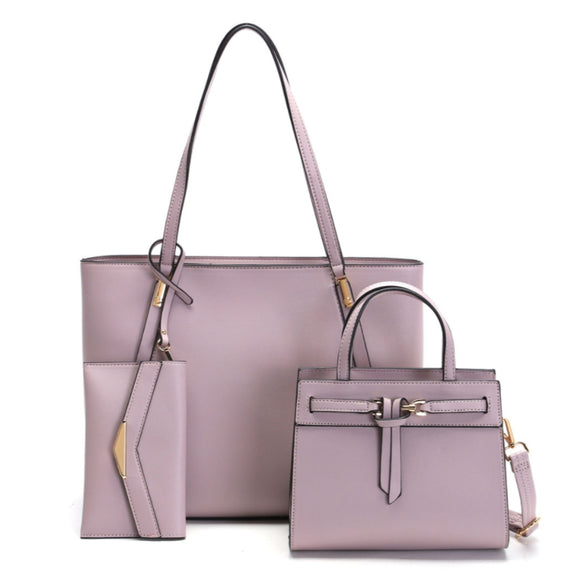 3-in-1 Knot detail tote and crossbody bag - lavender