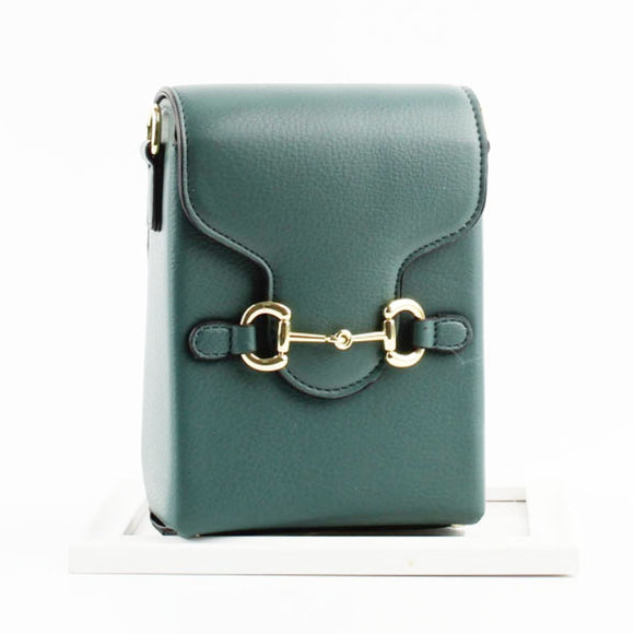 Linked chain crossbody bag - cyan