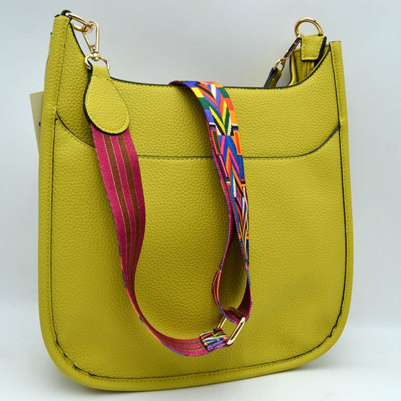 Hobo bag with fashion strap - yellow