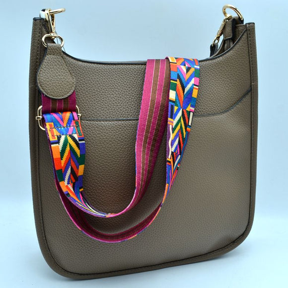 Hobo bag with fashion strap - stone