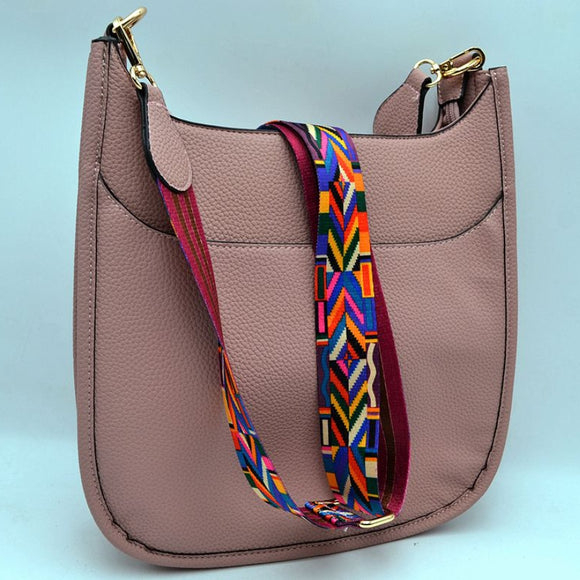 Hobo bag with fashion strap - blush
