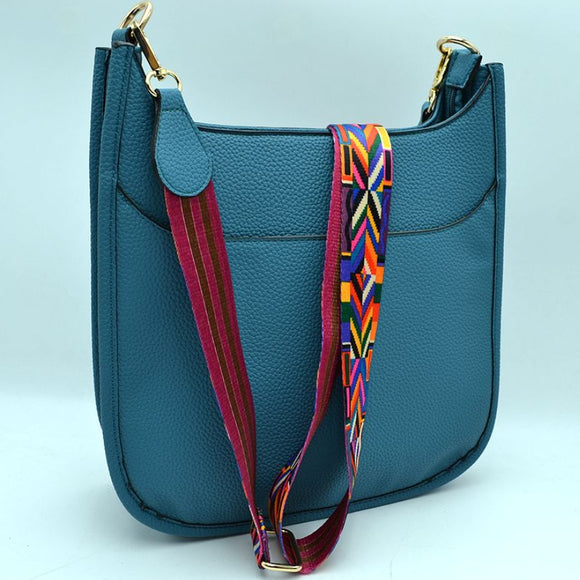 Hobo bag with fashion strap - blue