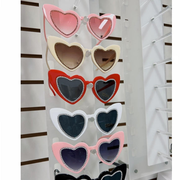 [12pcs] Studded heart frame sunglasses ($3.5/pc)