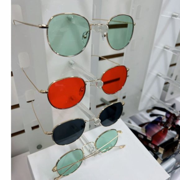 [12pcs] Round gold-tone metal frame sunglasses ($3.25/pc)
