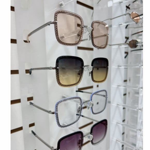 [12pcs] Square metal chain frame sunglasses ($4/pc)