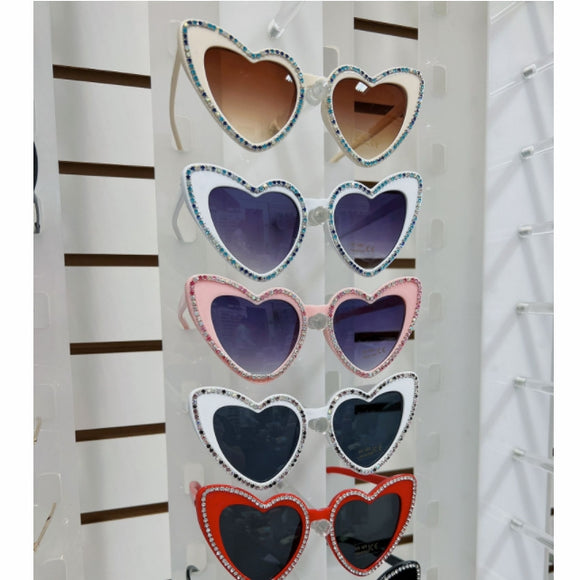 [12pcs] Multi-colored stud heart sunglasses ($3.5/pc)