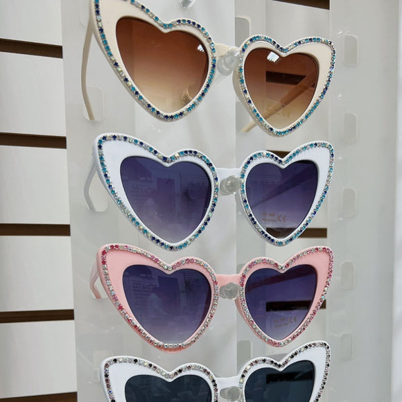 [12pcs] Multi-colored stud heart sunglasses ($3.5/pc)