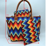 3-in-1 aztec print handbag set