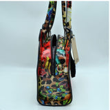 3d floral tote with wallet - multi