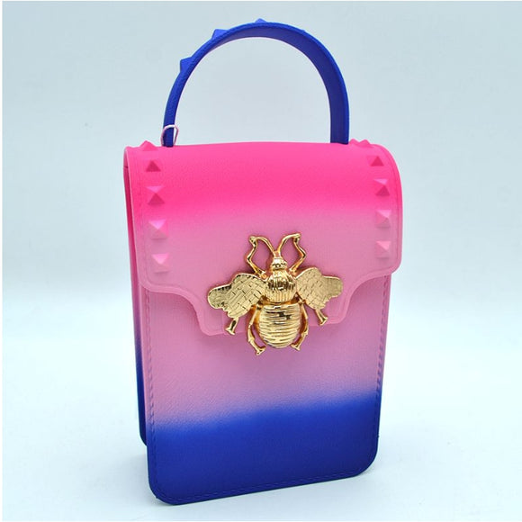 Queen bee jelly cellphone crossbody bag - aurora royal blue
