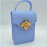 Queen bee jelly cellphone crossbody bag - blue