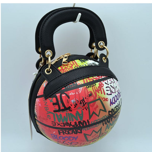 8-inch Graffiti basketball chain shoulder bag - mutli 2