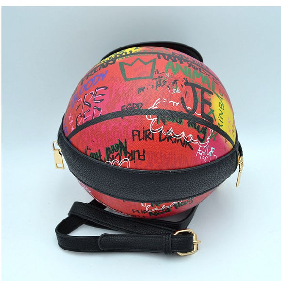 8-inch Graffiti basketball chain shoulder bag - mutli 4