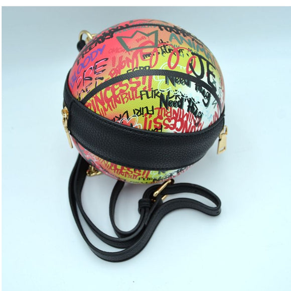 6-inch Graffiti basketball chain shoulder bag - mutli 5